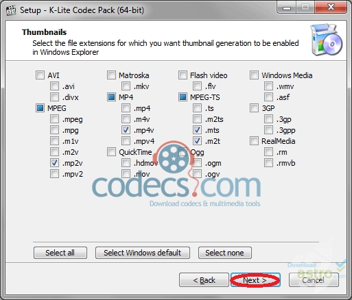 How to install k-lite codec pack silently